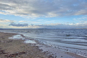 
Coastline and sea in early spring