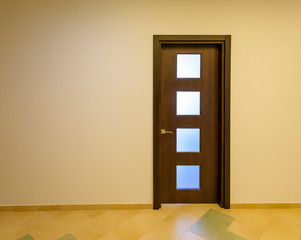 Japanese style interior door in brown 