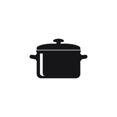 Cooking pan icon, Pot icon vector isolated