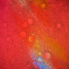 Colourful background with bubbles and liquid