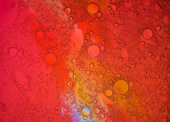 Colourful background with bubbles and liquid