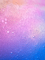 Colourful background with bubbles and liquid