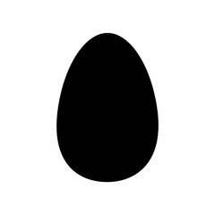 Long shaped eggs silhouette, black egg icon design
