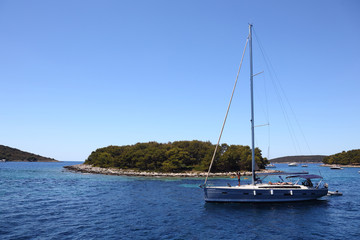 Landscapes of islands in Croatia