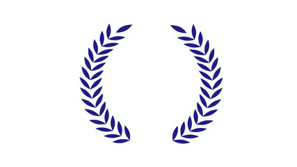 Obraz premium Blue dark wheat icon on white background,Wheat logo icon