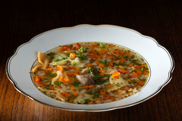 Beef soup with vegetables