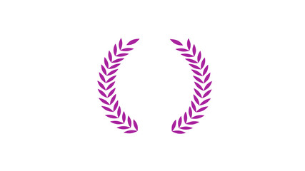 Obraz premium Best pink dark wheat icon on white background,wheat icon logo