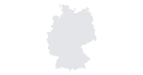 Germany country map backgraund made from halftone dot pattern. Vector illustration isolated on white background