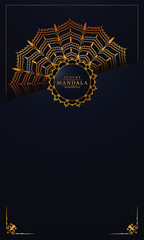 
Luxury ornamental mandala design background  with golden 
arabesque pattern arabic islamic east style