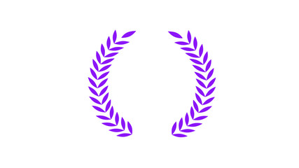 Purple wheat icon on white background,wreath icon,
