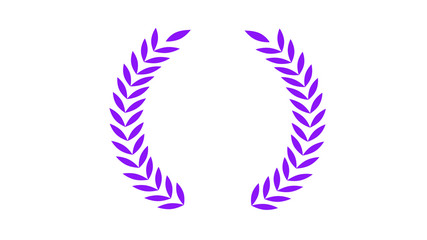 Purple wheat icon on white background,wreath icon,