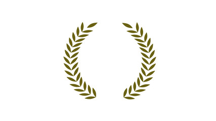 Amazing yellow dark wheat icon on white background,wreath icon