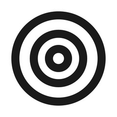 Target icon with money symbol for website etc. Web flat button, vector illustration