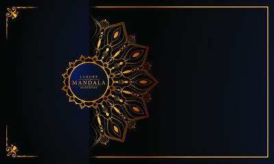 
Luxury ornamental mandala design background  with golden 
arabesque pattern arabic islamic east style