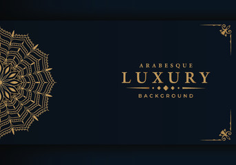 
Luxury ornamental mandala design background  with golden 
arabesque pattern arabic islamic east style
