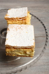 Cream Pie. Two layers of puff pastry filled with whipped cream.