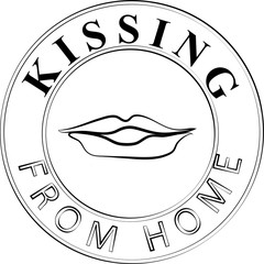 Kissing from Home Icon and Sign