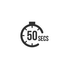 50 seconds Countdown Timer icon set. time interval icons. Stopwatch and time measurement. Stock Vector illustration isolated on white background.