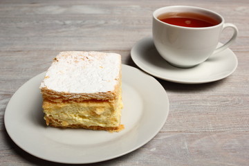 Cream Pie. Two layers of puff pastry filled with whipped cream.