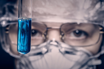 Close-up of the Female Scientist