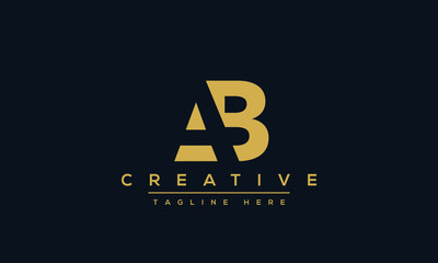 AB Letter logo Design Template Vector. Modern letters A B, A&B Alphabet icon.