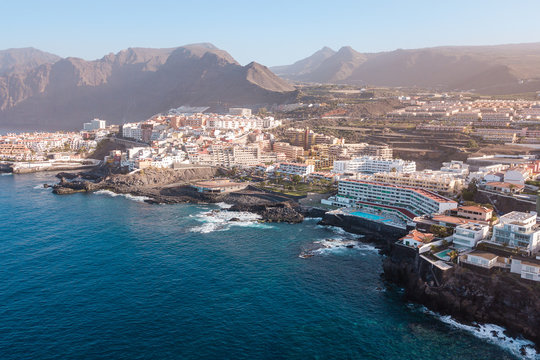 top tenerife oceanfront hotels in los giantes aerial view