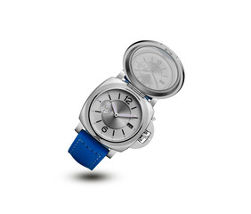 blue leather watch for men