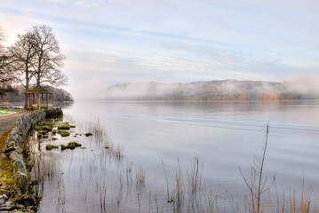 Lake Windermere misty morning