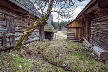 Fototapeta na wymiar Abandoned settlement Podsip, Slovakia
