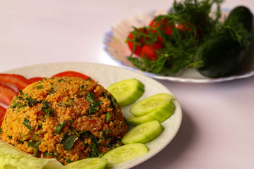 Turkish Food, bulgur / Kısır food.