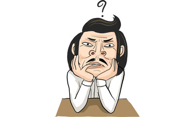 Actions of man in white suit