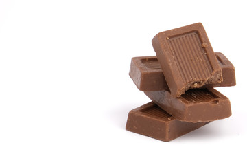 Chocolate, chocolates on a white background