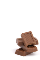 Chocolate, chocolates on a white background
