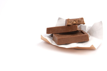 Chocolate, chocolates on a white background