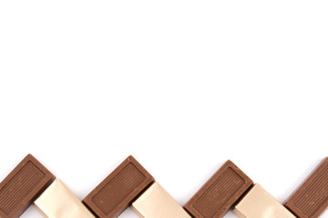 Chocolate, chocolates on a white background