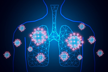 Coronavirus, Covid-2019, lungs infection, dangerous virus