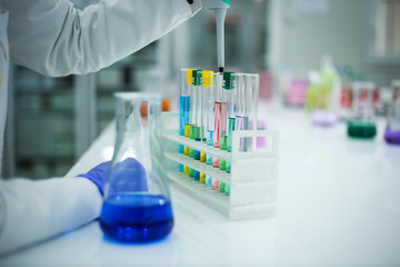 test tubes in laboratory