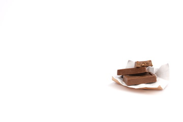 Chocolate, chocolates on a white background