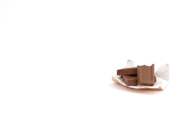 Chocolate, chocolates on a white background