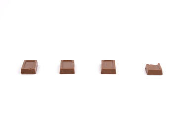 Chocolate, chocolates on a white background