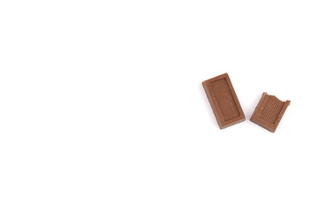 Chocolate, chocolates on a white background