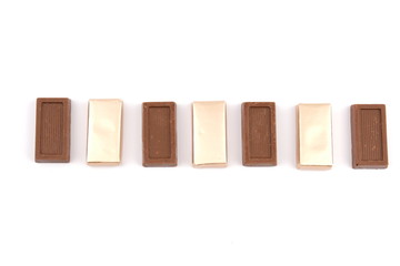 Chocolate, chocolates on a white background