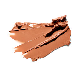 Makeup foundation stroke isolated on white background
