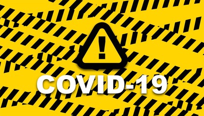 Coronavirus caution and warning template.