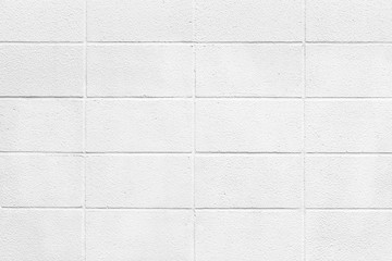 Brick fence painted white texture and seamless background