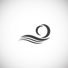 Wave related icon on background for graphic and web design. Creative illustration concept symbol for web or mobile app