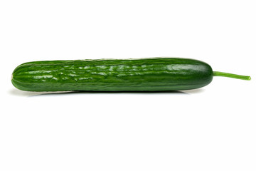 Juicy fresh green cucumbers, isolate on a white background.