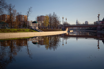 View of the Orlik river embankment of the city.