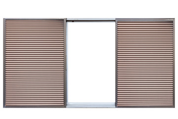Aluminum sliding window isolated on white background