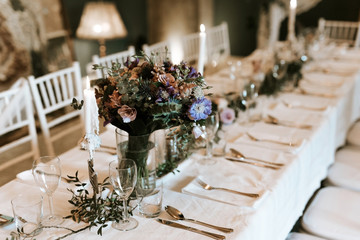 Rustic decoration elements of a wedding